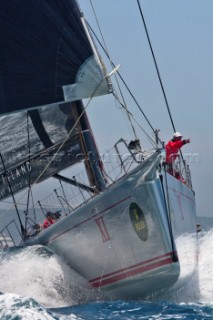 Sydney, 26-12-2008  Rolex Sydney Hobart Yacht Race 2008  Start of the 64th Rolex Sydney Hobart Yacht Race,  Wild Oats XI, Owner: Robert I Oatley, Sail n: AUS10001, State: NSW, Division: IRC, Design: Maxi 30m