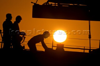 Antigua 21 02 2010  RORC 600 Caribbean  Sunrise at Isles Sense Guadalupe for DSK-Pioneer Investments