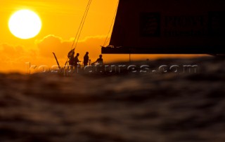 Antigua 21 02 2010  RORC 600 Caribbean  Sunrise at Isles Sense Guadalupe for DSK-Pioneer Investments