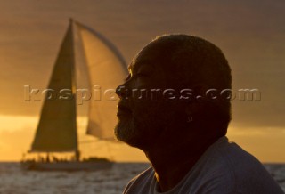 Antigua 21 02 2010  RORC 600 Caribbean  Sunset in Barbuda