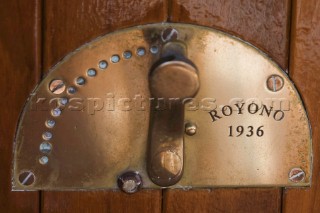 Aboard the cruising yacht Royono. Previous name: Mandoo II. She was design number 623 and was built for D Spencer Berger. In 1948 she was offered to the Annapolis Academy. John F Kennedy & Marilyn Munroe are meant to have had meetings on board.