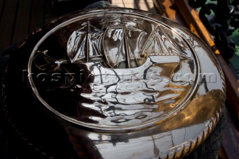 Polished metalwork onboard tall ship  The Tall Ships Races 2007 Mediterranea in Genova Amerigo Vespu