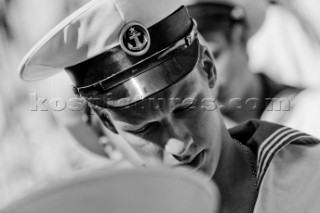 young sailor  The Tall ShipsÕ Races 2007 Mediterranea in Genova. Mir (Russia)