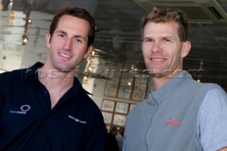 Valencia, 06 11 2008  Desaf’o Trophy 2008  Skippers press conference of the 2nd Trofeo  Desafio Espanol  Ben Ainslie, Team Origin, Robert Scheidt, Luna Rossa