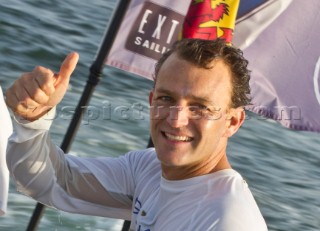 Muscat, Oman  24/02/2011  Extreme Sailing Series - Muscat  Day 5: Groupe Edmond De Rothschild Skipper PIERRE PENNEC