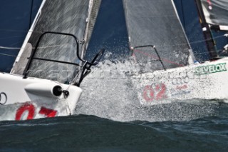 Malcesine, 17/04/09  Audi Melges 32 Sailing Series Malcesine 2009  TEAM BARBARIANS and FANTASTICA