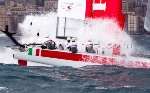 Naples Italy 11042012  Americas Cup World Series Naples 2012  AC45 Luna Rossa on Day 1