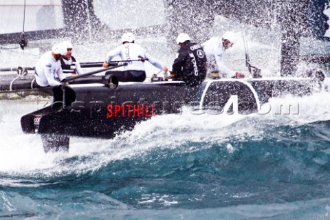 Naples Italy 11042012  Americas Cup World Series Naples 2012  AC45 Oracle Racing on Day 1