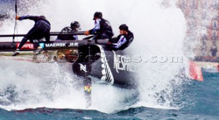 Naples (Italy), 11/04/2012  Americas Cup World Series Naples 2012  AC45 Emirates Team New Zealand ETNZ on Day 1