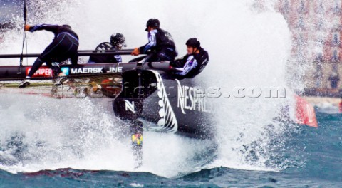 Naples Italy 11042012  Americas Cup World Series Naples 2012  AC45 Emirates Team New Zealand ETNZ on