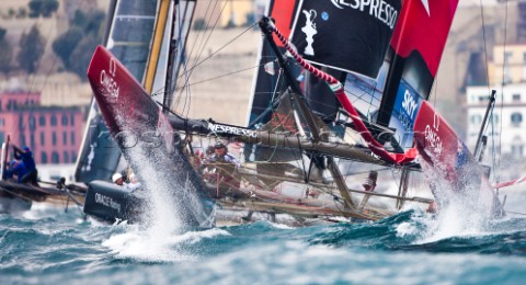 Naples Italy 11042012  Americas Cup World Series Naples 2012  AC45 Emirates Team New Zealand ETNZ on