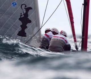 Naples (Italy), 11/04/2012  Americas Cup World Series Naples 2012  Luna Rossa crew on Day 1