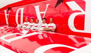 Naples (Italy), 09/04/12  AC 45 Luna Rossa swordfish crew lead by Paul Campbell James