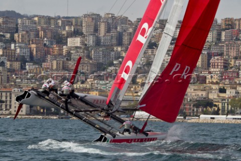 Naples Italy 060412    Luna Rossa AC45 training in Naples