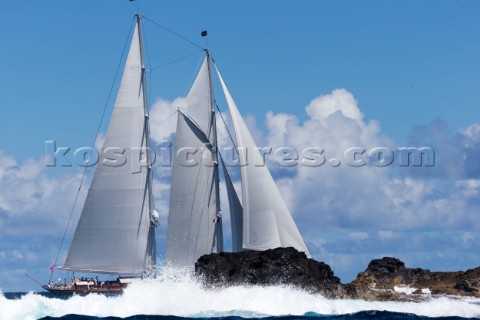 2015 St Barths Bucket Regatta Meteor Schooner Royal Huisman Dykstra45 7Day 3