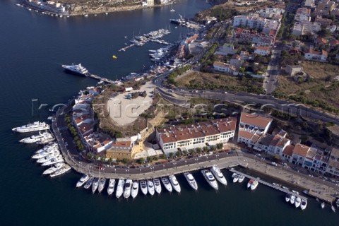 Aerial View of Menorca Mahon harbour