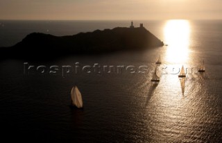 Fleet round the Giraglia Rock