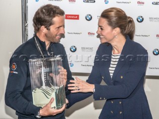 Prizegiving William and Kate,  Duke and Duchess of Cambridge with Ben Ainsley Land Rover BAR