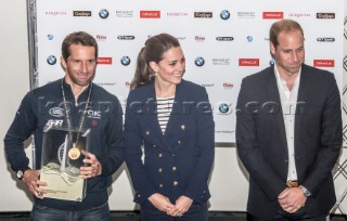 Prizegiving William and Kate,  Duke and Duchess of Cambridge with Ben Ainsley Land Rover BAR