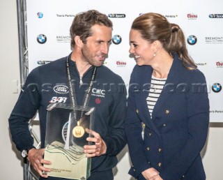 Prizegiving William and Kate,  Duke and Duchess of Cambridge with Ben Ainsley Land Rover BAR