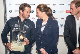 Prizegiving William and Kate,  Duke and Duchess of Cambridge with Ben Ainsley Land Rover BAR