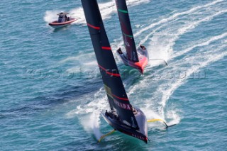 15/12/20 - Auckland (NZL)36th Americaâ€™s Cup presented by PradaPractice Races - Day 3Luna Rossa Prada Pirelli Team, Emirates Team New Zealand