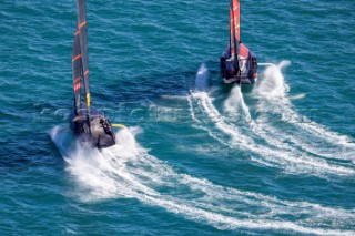 15/12/20 - Auckland (NZL)36th Americaâ€™s Cup presented by PradaPractice Races - Day 3Luna Rossa Prada Pirelli Team, Emirates Team New Zealand