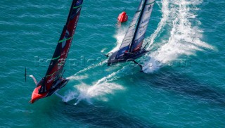 15/12/20 - Auckland (NZL)36th Americaâ€™s Cup presented by PradaPractice Races - Day 3Emirates Team New Zealand, New York Yacht Club American Magic