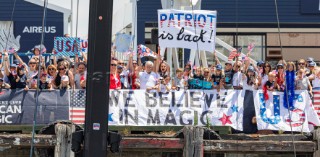 27/01/21 - Auckland (NZL)36th Americaâ€™s Cup presented by PradaPRADA Cup 2021 - DocksideSupporters at New York Yacht Club American Magic Base