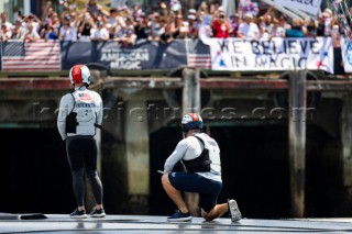 27/01/21 - Auckland (NZL)36th Americaâ€™s Cup presented by PradaPRADA Cup 2021 - DocksideSupporters at New York Yacht Club American Magic Base, Terry Hutchinson (Skipper & Executive Director - New York Yacht Club American Magic)