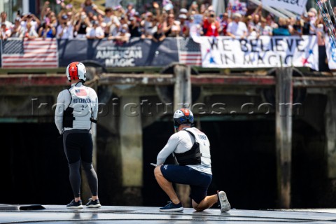 270121  Auckland NZL36th Americas Cup presented by PradaPRADA Cup 2021  DocksideSupporters at New Yo
