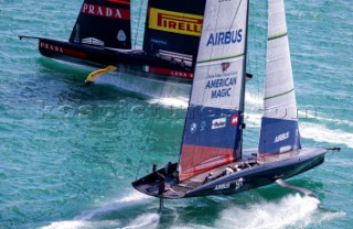 11/01/21 - Auckland (NZL)36th Americaâ€™s Cup presented by PradaPRADA Cup 2021 - Training Day 1New York Yacht Club American Magic, Luna Rossa Prada Pirelli Team