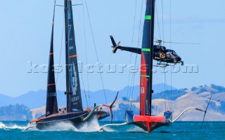 11/01/21 - Auckland (NZL)36th Americaâ€™s Cup presented by PradaPRADA Cup 2021 - Training Day 1Emirates Team New Zealand, Ineos Team UK