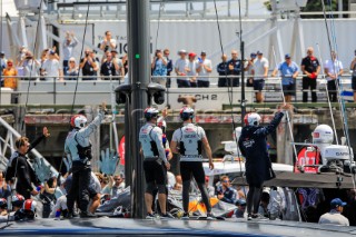 29/01/21 - Auckland (NZL)36th Americaâ€™s Cup presented by PradaPRADA Cup 2021 - DocksideNew York Yacht Club American Magic Base with supporters