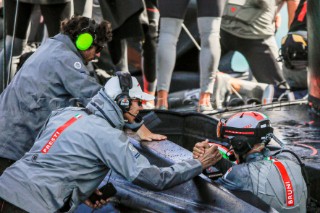 29/01/21 - Auckland (NZL)36th Americaâ€™s Cup presented by PradaPRADA Cup 2021 - Semi Final Day 1Francesco Bruni (Sailor - Luna Rossa Prada Pirelli Team), Philippe Presti (Coach - Luna Rossa Prada Pirelli Team)