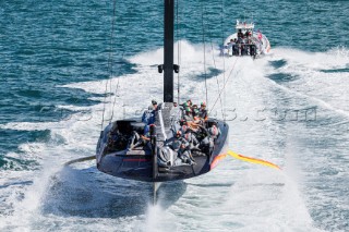 29/01/21 - Auckland (NZL)36th Americas Cup presented by Prada PRADA Cup 2021 - Luna Rossa Prada Pirelli Team, under tow towing