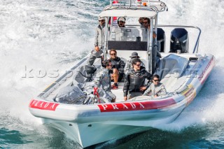 29/01/21 - Auckland (NZL)36th Americas Cup presented by Prada PRADA Cup 2021 - Luna Rossa Prada Pirelli Team, under tow towing