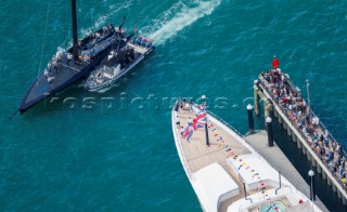 30/01/21 - Auckland (NZL)36th Americaâ€™s Cup presented by PradaPRADA Cup 2021 - Semi Final Day 2New York Yacht Club American Magic at Base with supporters