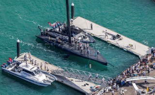 30/01/21 - Auckland (NZL)36th Americaâ€™s Cup presented by PradaPRADA Cup 2021 - Semi Final Day 2New York Yacht Club American Magic at Base with supporters