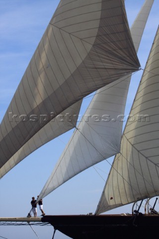 Les Voiles de SaintTropez 2011  bowman onboard the three masted schooner Atlantic