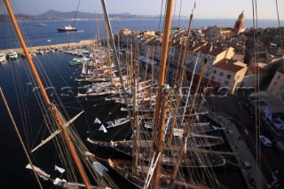 Les Voiles de Saint-Tropez 2011 - masthead view of the fleet in port