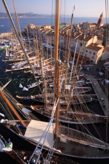 Les Voiles de Saint-Tropez 2011 - masthead view of the fleet in port