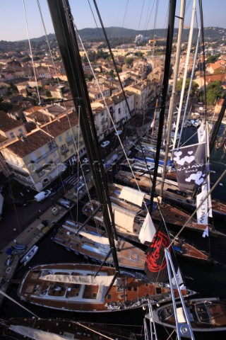 Les Voiles de SaintTropez 2011  masthead view of the fleet in port