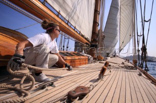 Les Voiles de Saint-Tropez 2011 - onboard Mariquita during Club 55 Challenge Day