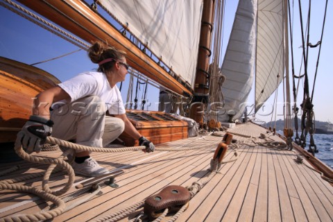 Les Voiles de SaintTropez 2011  onboard Mariquita during Club 55 Challenge Day