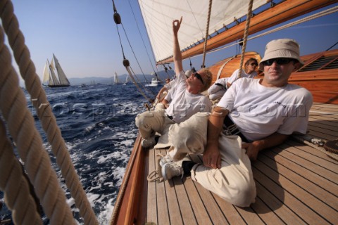 Les Voiles de SaintTropez 2011  onboard Mariquita during Club 55 Challenge Day