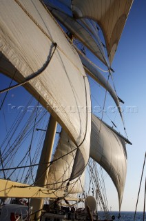 Onboard the Star Clipper cruise ship