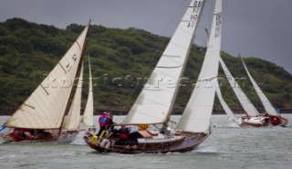 Cowes, Isle of Wight, 10 july 2012 Panerai Classic Yacht Challenge 2012 Panerai British Classic Week 2012 Danegeld, Jap and vagabundo II