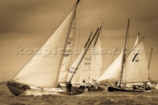 Cowes, Isle of Wight, 13 july 2012 Panerai Classic Yacht Challenge 2012 Panerai British Classic Week 2012 Start of Class 3