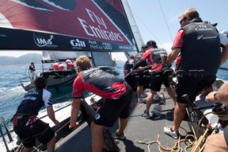 Emirates Team New Zealand prepare for the Audi MedCup Marseille Regatta with practice starts and races against some of the other teams. Marseille, France. 14/6/2010